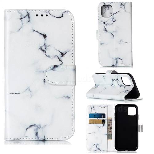 Soft White Marble PU Leather Wallet Case for iPhone 11 (6.1 inch)