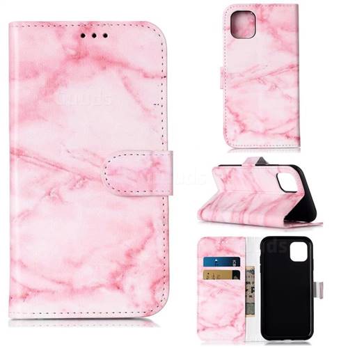 Pink Marble PU Leather Wallet Case for iPhone 11 (6.1 inch)