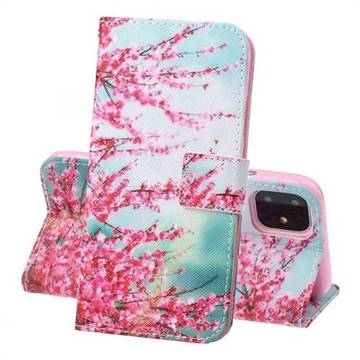 Plum Flower Leather Wallet Phone Case for iPhone 11 (6.1 inch)