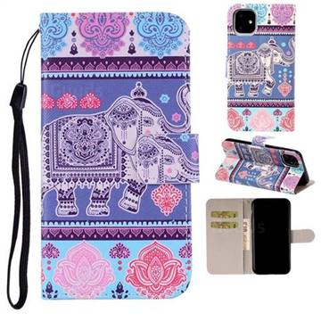 Totem Elephant PU Leather Wallet Phone Case Cover for iPhone 11 (6.1 inch)