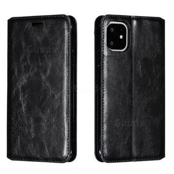 Retro Slim Magnetic Crazy Horse PU Leather Wallet Case for iPhone 11 (6.1 inch) - Black
