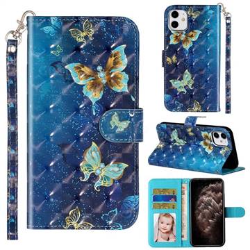 Rankine Butterfly 3D Leather Phone Holster Wallet Case for iPhone 11 (6.1 inch)