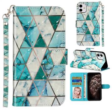 Stitching Marble 3D Leather Phone Holster Wallet Case for iPhone 11 (6.1 inch)