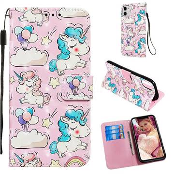 Angel Pony 3D Painted Leather Wallet Case for iPhone 11 (6.1 inch)