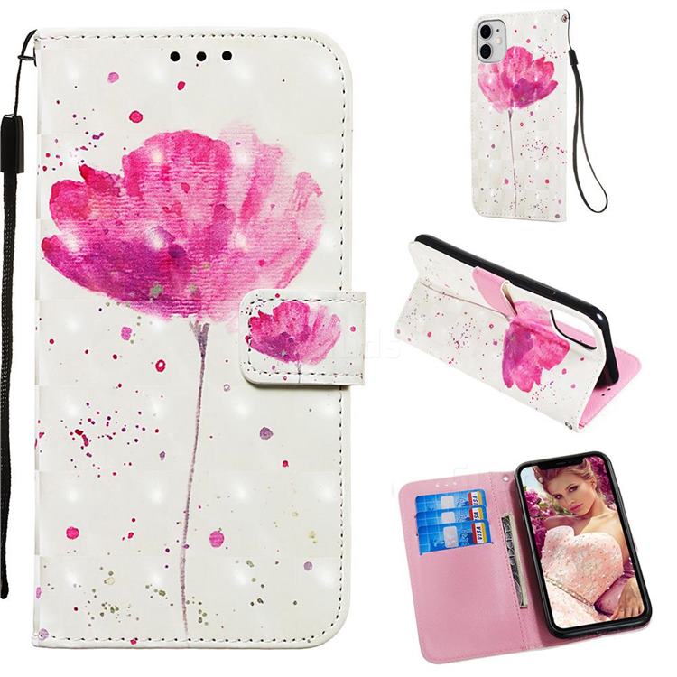Watercolor 3D Painted Leather Wallet Case for iPhone 11 (6.1 inch)
