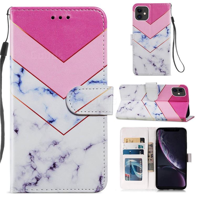 Smoke Marble Smooth Leather Phone Wallet Case for iPhone 11 (6.1 inch)