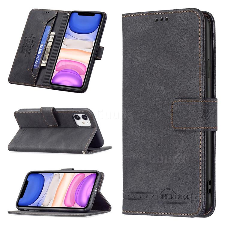 Binfen Color RFID Blocking Leather Wallet Case for iPhone 11 (6.1 inch) - Black