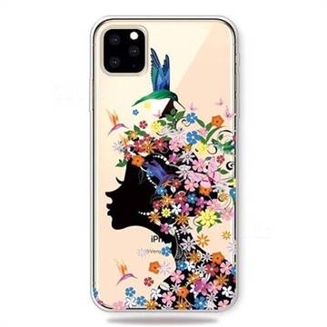 Floral Bird Girl Super Clear Soft Tpu Back Cover For Iphone 11 Pro Max 6 5 Inch Iphone 11 Pro Max 6 5 Inch Cases Guuds