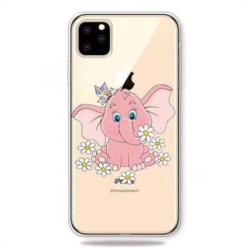 Tiny Pink Elephant Clear Varnish Soft Phone Back Cover for iPhone 11 Pro Max (6.5 inch)