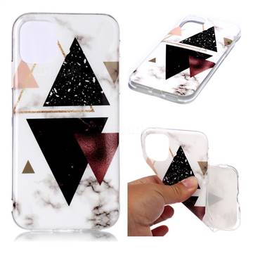 Four Triangular Soft TPU Marble Pattern Phone Case for iPhone 11 Pro Max (6.5 inch)