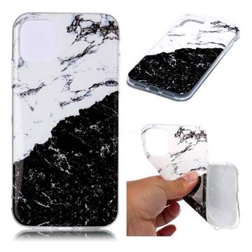 Black and White Soft TPU Marble Pattern Phone Case for iPhone 11 Pro Max (6.5 inch)