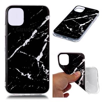 Black Rough white Soft TPU Marble Pattern Phone Case for iPhone 11 Pro Max (6.5 inch)