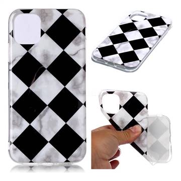 Black and White Matching Soft TPU Marble Pattern Phone Case for iPhone 11 Pro Max (6.5 inch)