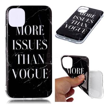 Stylish Black Soft TPU Marble Pattern Phone Case for iPhone 11 Pro Max (6.5 inch)