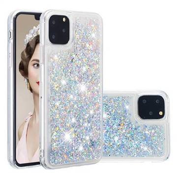 Dynamic Liquid Glitter Quicksand Sequins TPU Phone Case for iPhone 11 Pro Max (6.5 inch) - Silver