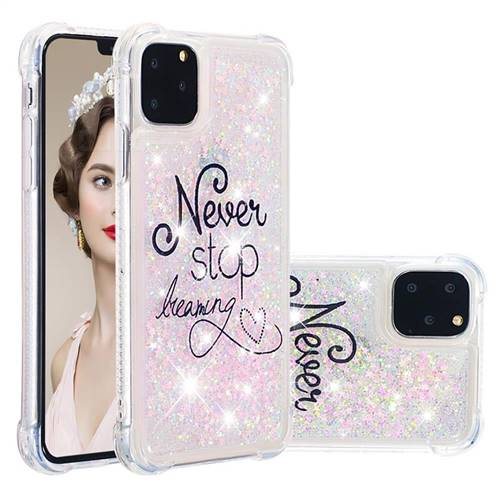Never Stop Dreaming Dynamic Liquid Glitter Sand Quicksand Star TPU Case for iPhone 11 Pro Max (6.5 inch)