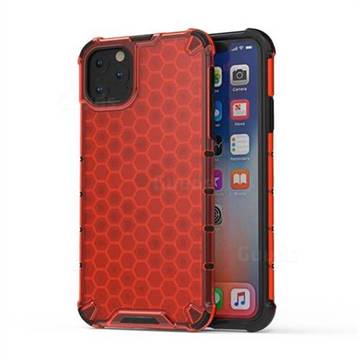 Honeycomb TPU + PC Hybrid Armor Shockproof Case Cover for iPhone 11 Pro Max (6.5 inch) - Red