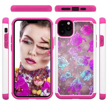 peony Flower Shock Absorbing Hybrid Defender Rugged Phone Case Cover for iPhone 11 Pro Max (6.5 inch)