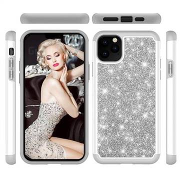 Glitter Rhinestone Bling Shock Absorbing Hybrid Defender Rugged Phone Case Cover for iPhone 11 Pro Max (6.5 inch) - Gray