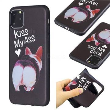 Lovely Pig Ass 3D Embossed Relief Black Soft Back Cover for iPhone 11 Pro Max (6.5 inch)