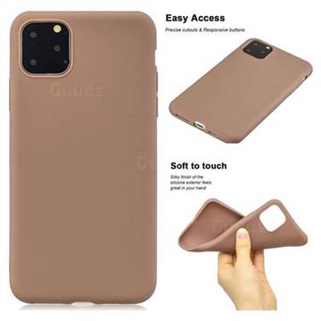Soft Matte Silicone Phone Cover for iPhone 11 Pro Max (6.5 inch) - Khaki