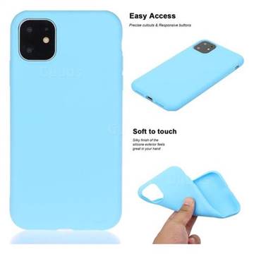Soft Matte Silicone Phone Cover for iPhone 11 Pro Max (6.5 inch) - Sky Blue