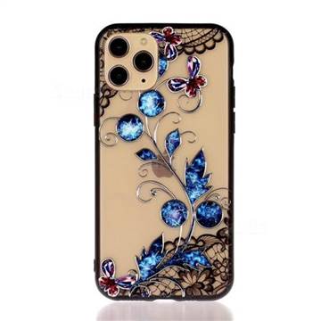 Butterfly Lace Diamond Flower Soft TPU Back Cover for iPhone 11 Pro Max (6.5 inch)