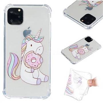 Donut Unicorn Anti-fall Clear Varnish Soft TPU Back Cover for iPhone 11 Pro Max (6.5 inch)