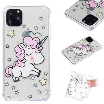 Star Unicorn Anti-fall Clear Varnish Soft TPU Back Cover for iPhone 11 Pro Max (6.5 inch)