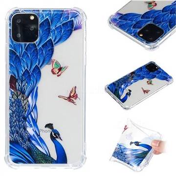 Peacock Butterfly Anti-fall Clear Varnish Soft TPU Back Cover for iPhone 11 Pro Max (6.5 inch)