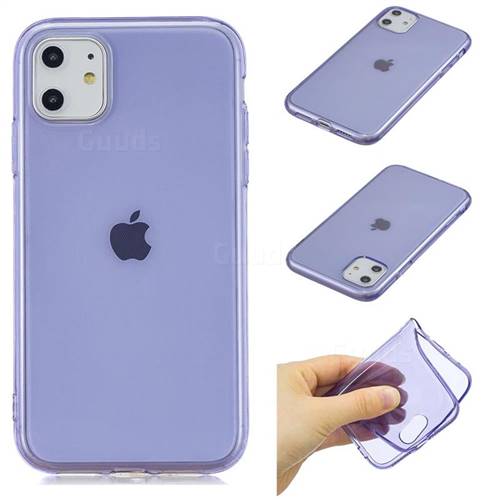 Transparent Jelly Mobile Phone Case for iPhone 11 Pro Max (6.5 inch) - Purple