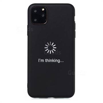 Thinking Stick Figure Matte Black TPU Phone Cover for iPhone 11 Pro Max (6.5 inch)