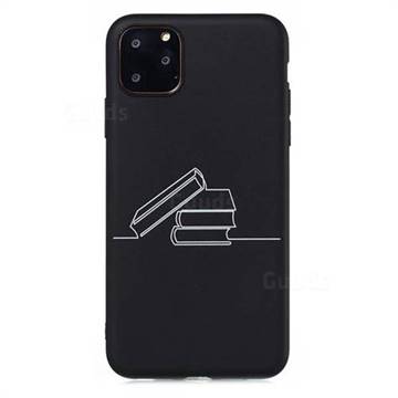 Book Stick Figure Matte Black TPU Phone Cover for iPhone 11 Pro Max (6.5 inch)