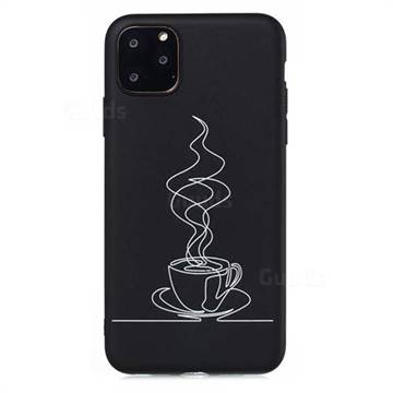 Coffee Cup Stick Figure Matte Black TPU Phone Cover for iPhone 11 Pro Max (6.5 inch)