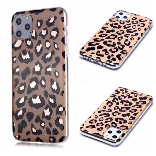 Leopard Galvanized Rose Gold Marble Phone Back Cover for iPhone 11 Pro Max (6.5 inch)