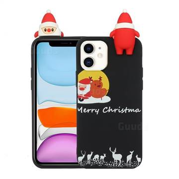 Santa Elk on Moon Christmas Xmax Soft 3D Doll Silicone Case for iPhone 11 Pro Max (6.5 inch)