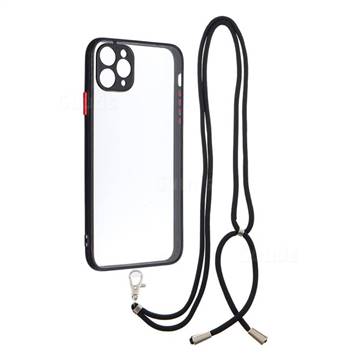 Necklace Cross-body Lanyard Strap Cord Phone Case Cover for iPhone 11 Pro Max (6.5 inch) - Black