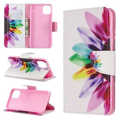 Seven-color Flowers Leather Wallet Case for iPhone 11 Pro Max