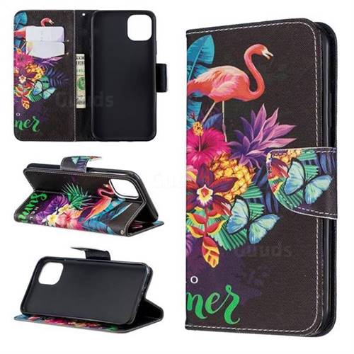Flowers Flamingos Leather Wallet Case for iPhone 11 Pro Max