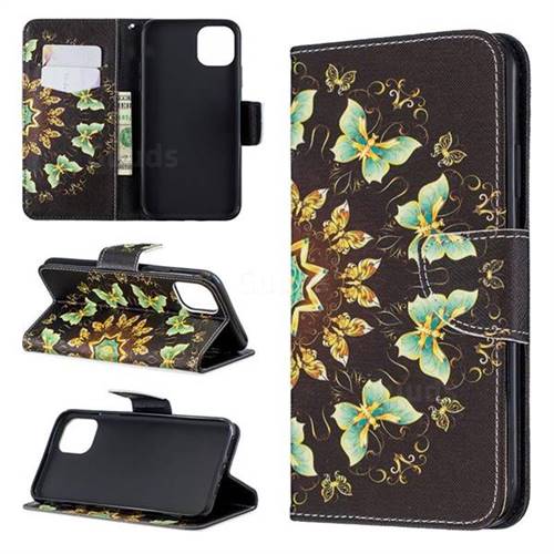 Circle Butterflies Leather Wallet Case for iPhone 11 Pro Max