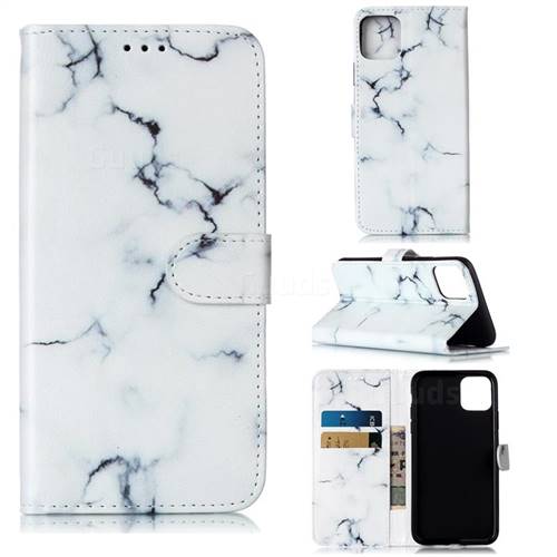Soft White Marble PU Leather Wallet Case for iPhone 11 Pro Max (6.5 inch)