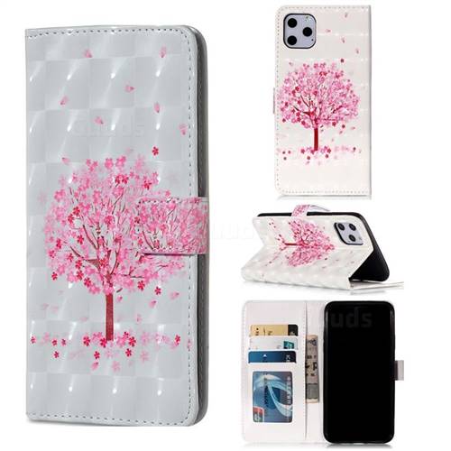 Sakura Flower Tree 3D Painted Leather Phone Wallet Case for iPhone 11 Pro Max (6.5 inch)