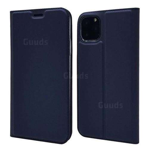 Ultra Slim Card Magnetic Automatic Suction Leather Wallet Case for iPhone 11 Pro Max (6.5 inch) - Royal Blue