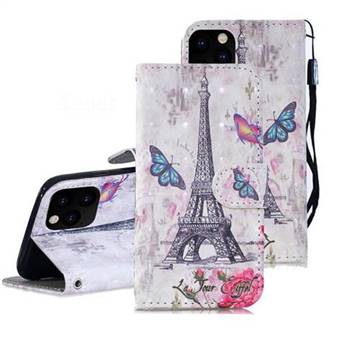 Paris Tower 3D Painted Leather Wallet Phone Case for iPhone 11 Pro Max (6.5 inch)