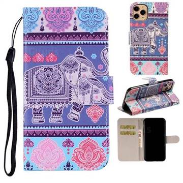 Totem Elephant PU Leather Wallet Phone Case Cover for iPhone 11 Pro Max (6.5 inch)