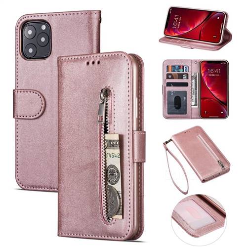 Retro Calfskin Zipper Leather Wallet Case Cover for iPhone 11 Pro Max ...