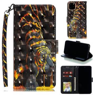 Tiger Totem 3D Painted Leather Phone Wallet Case for iPhone 11 Pro Max (6.5 inch)