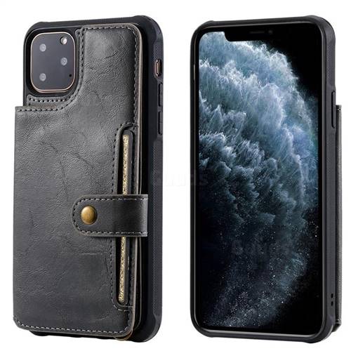 Retro Aristocratic Demeanor Anti-fall Leather Phone Back Cover for iPhone 11 Pro Max (6.5 inch) - Gray