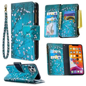 Blue Plum Binfen Color BF03 Retro Zipper Leather Wallet Phone Case for iPhone 11 Pro Max (6.5 inch)