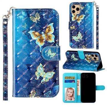 Rankine Butterfly 3D Leather Phone Holster Wallet Case for iPhone 11 Pro Max (6.5 inch)
